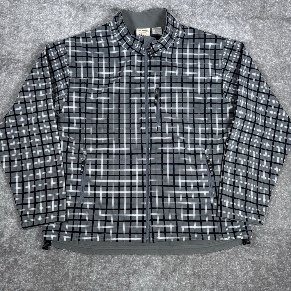 10,000 Ft Above Sea Level‎ Jacket Men's XL Gray Plaid Full Zip